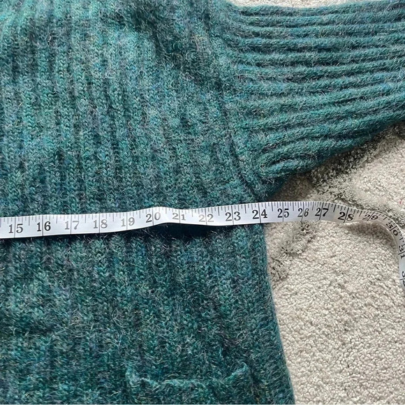 Vintage Express green cardigan sweater mohair button front chunky knit medium - Picture 7 of 9